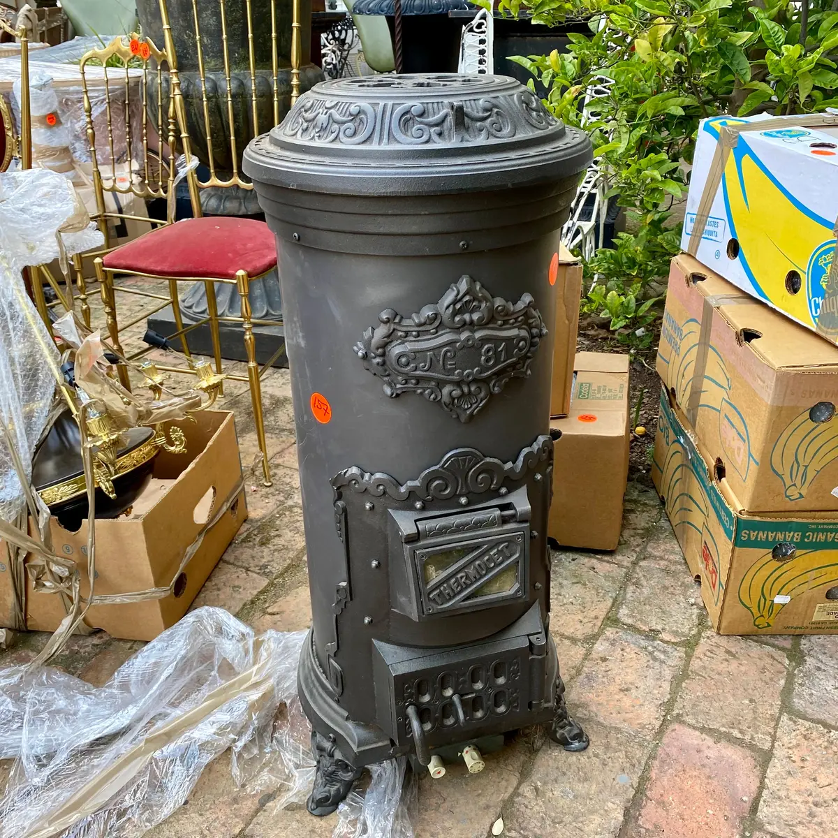 Vintage Cast Iron Stove By Thermocet - Sold 1