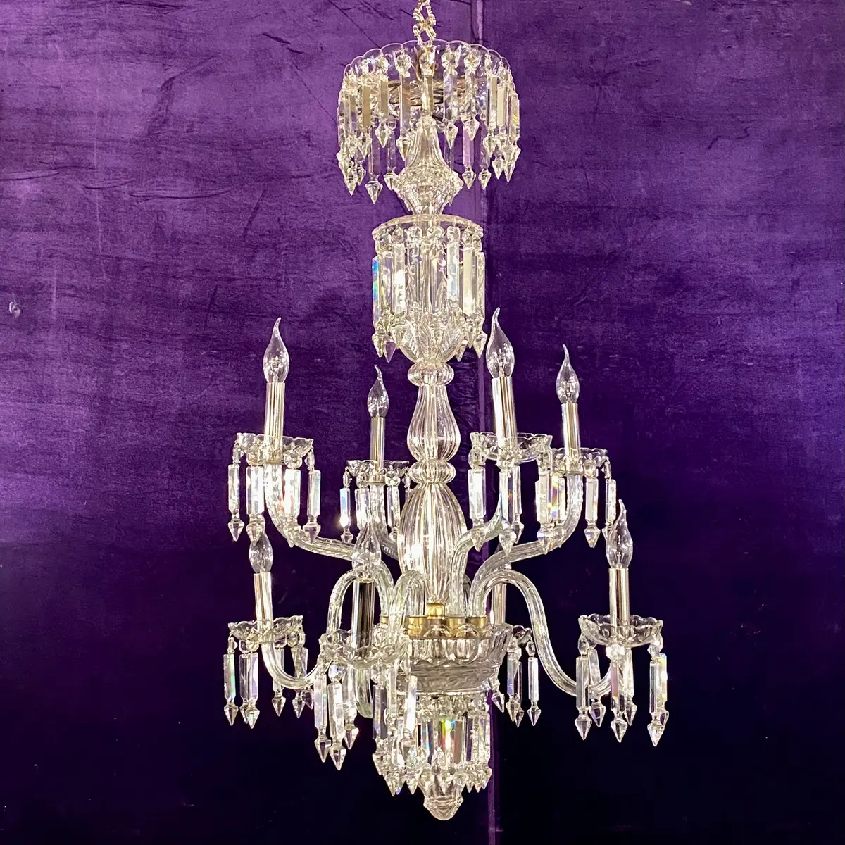 Spectacular Antique Bohemian Chandelier With Original Crystals - Sold 1
