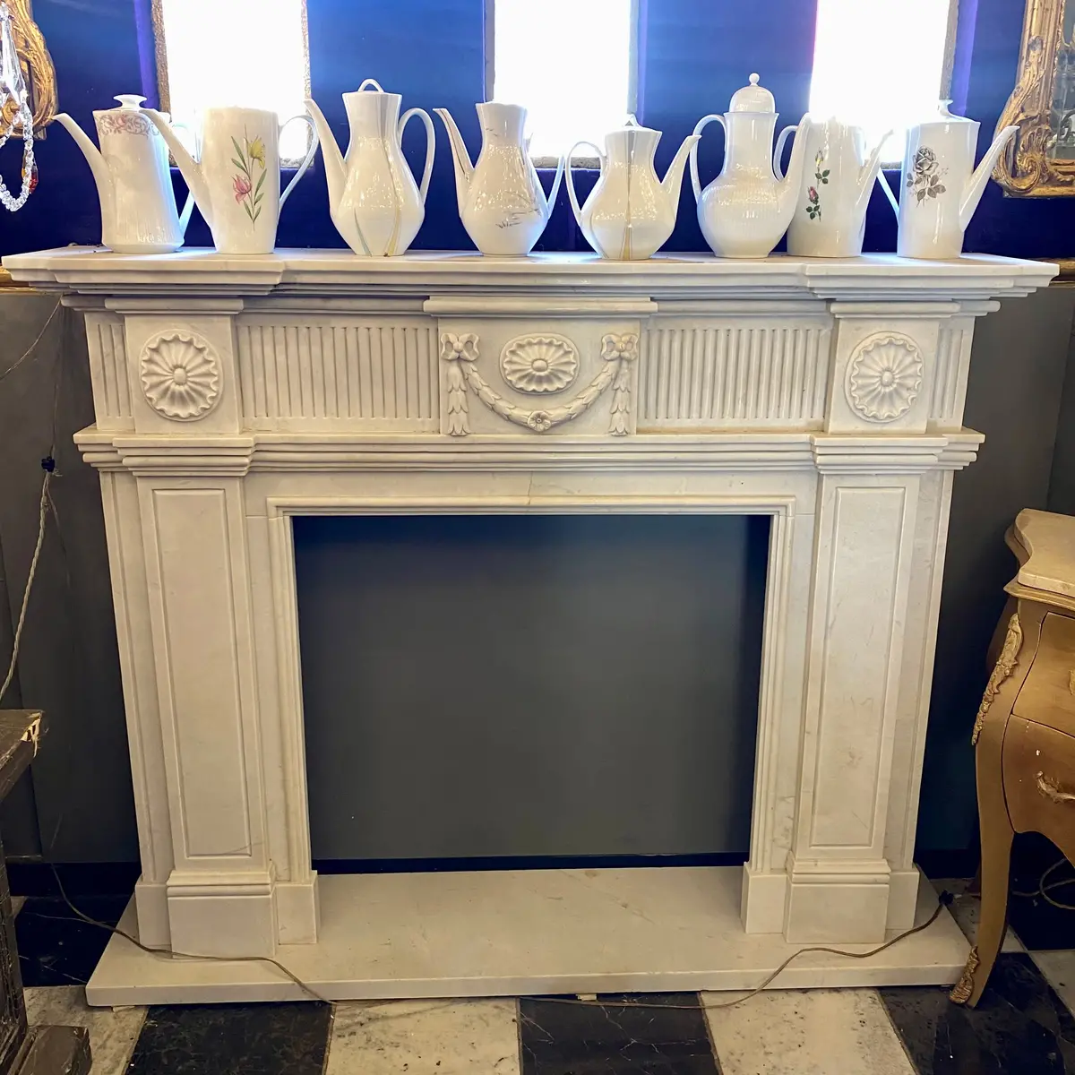 Beautiful Classic Marble Fireplace Surround - Sold 2