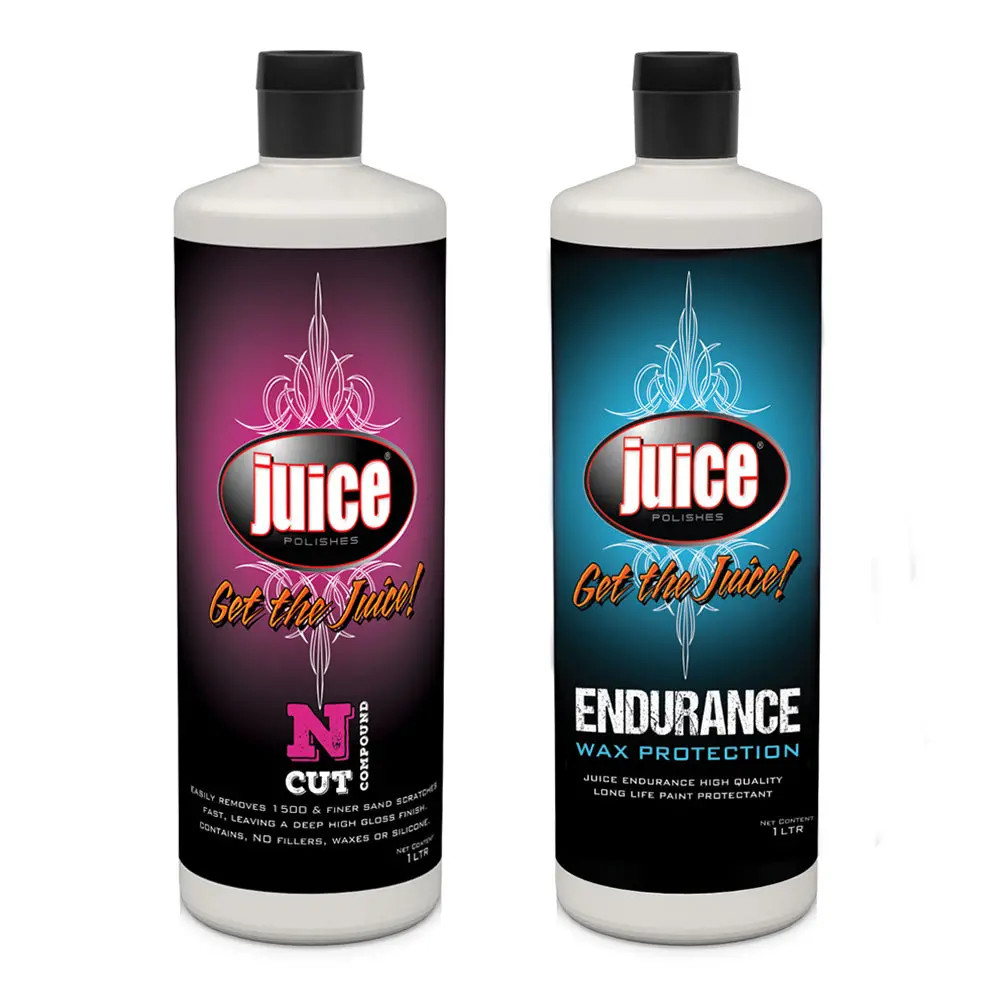 Juice Polishes N Cut 1L & Endurance Wax 1L Cutting Compound + Protection Bundle 1