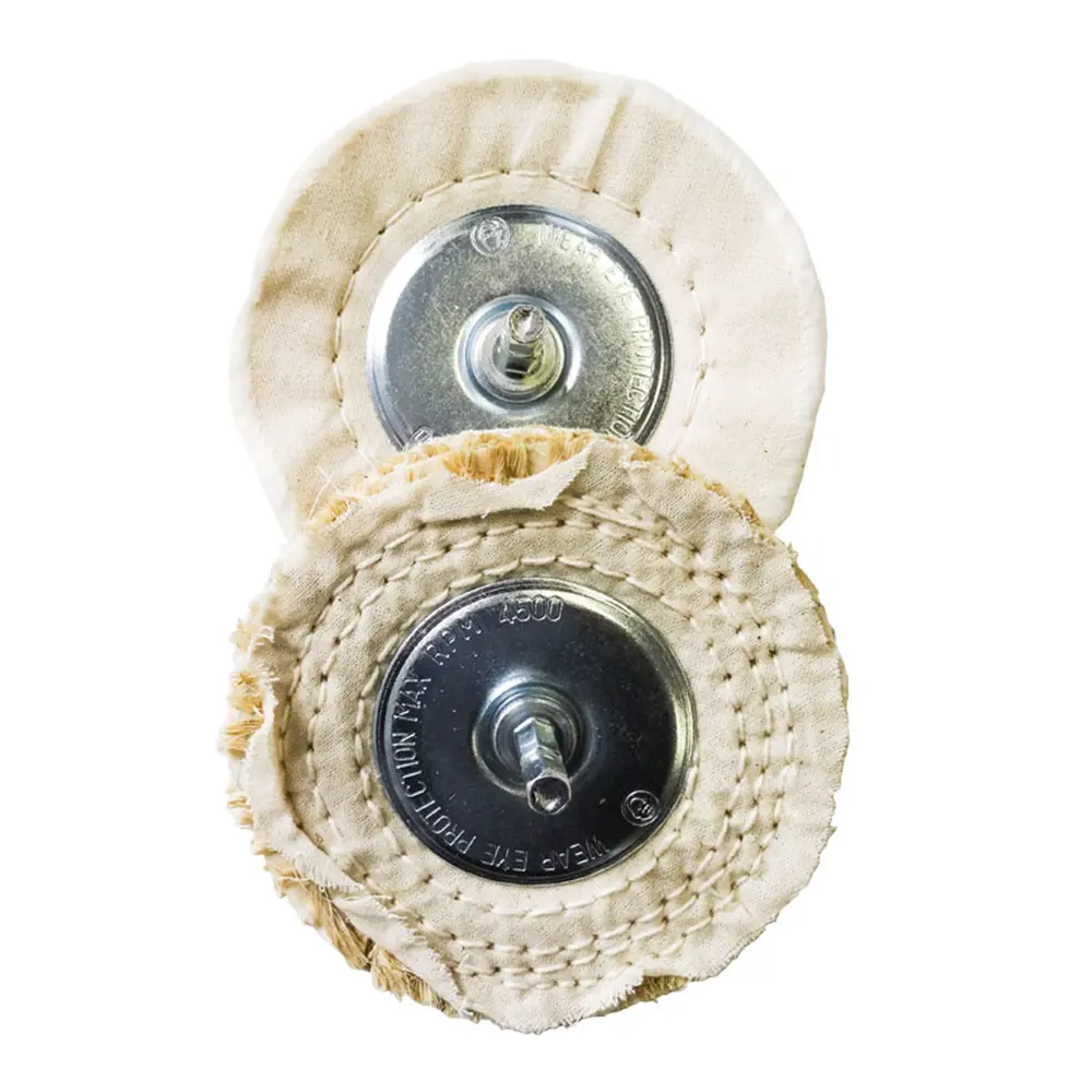 Josco 100Mm Replacement Polishing Buff X 2 Pack Loose Leaf Calico Sisal Buffing Wheel 1