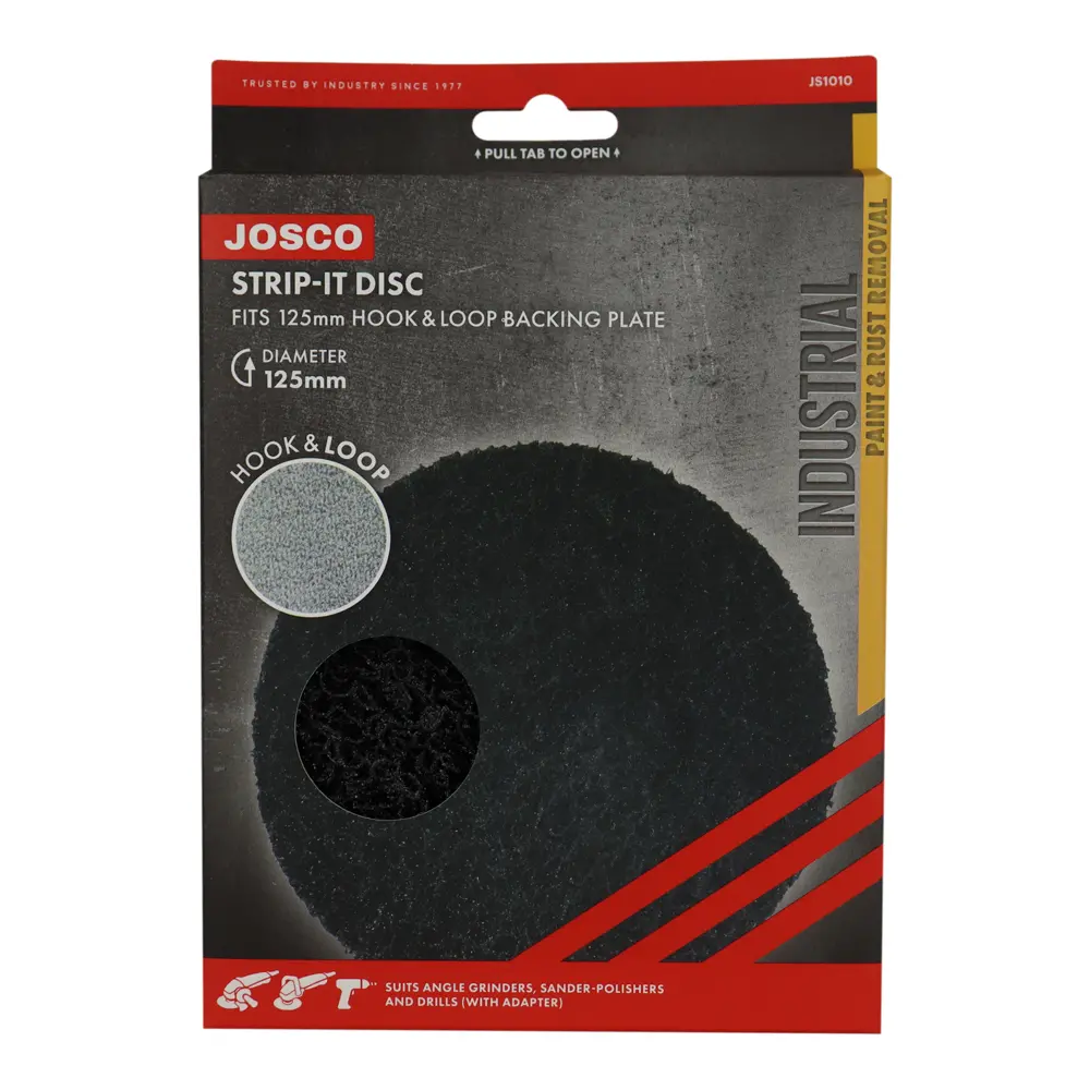 Josco Strip It Disc 125Mm Hook & Loop Industrial Paint Rust Removal Js1010 1