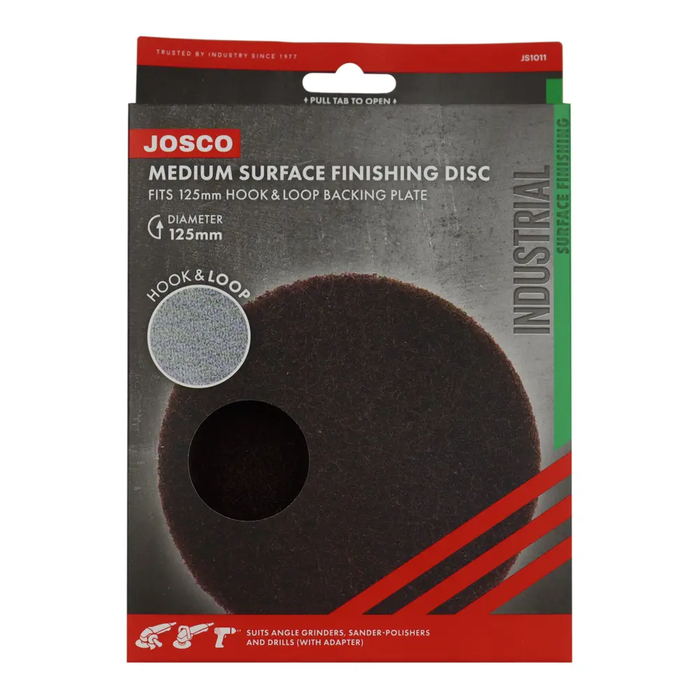 Josco Medium Surface Finishing Disc 125Mm Hook & Loop Industrial Js1011 1