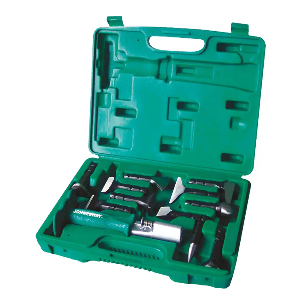 Jonnesway Interchangable Bumping Tool Kit Includes 11 Cr-V Bits Panel Beating Tools 1