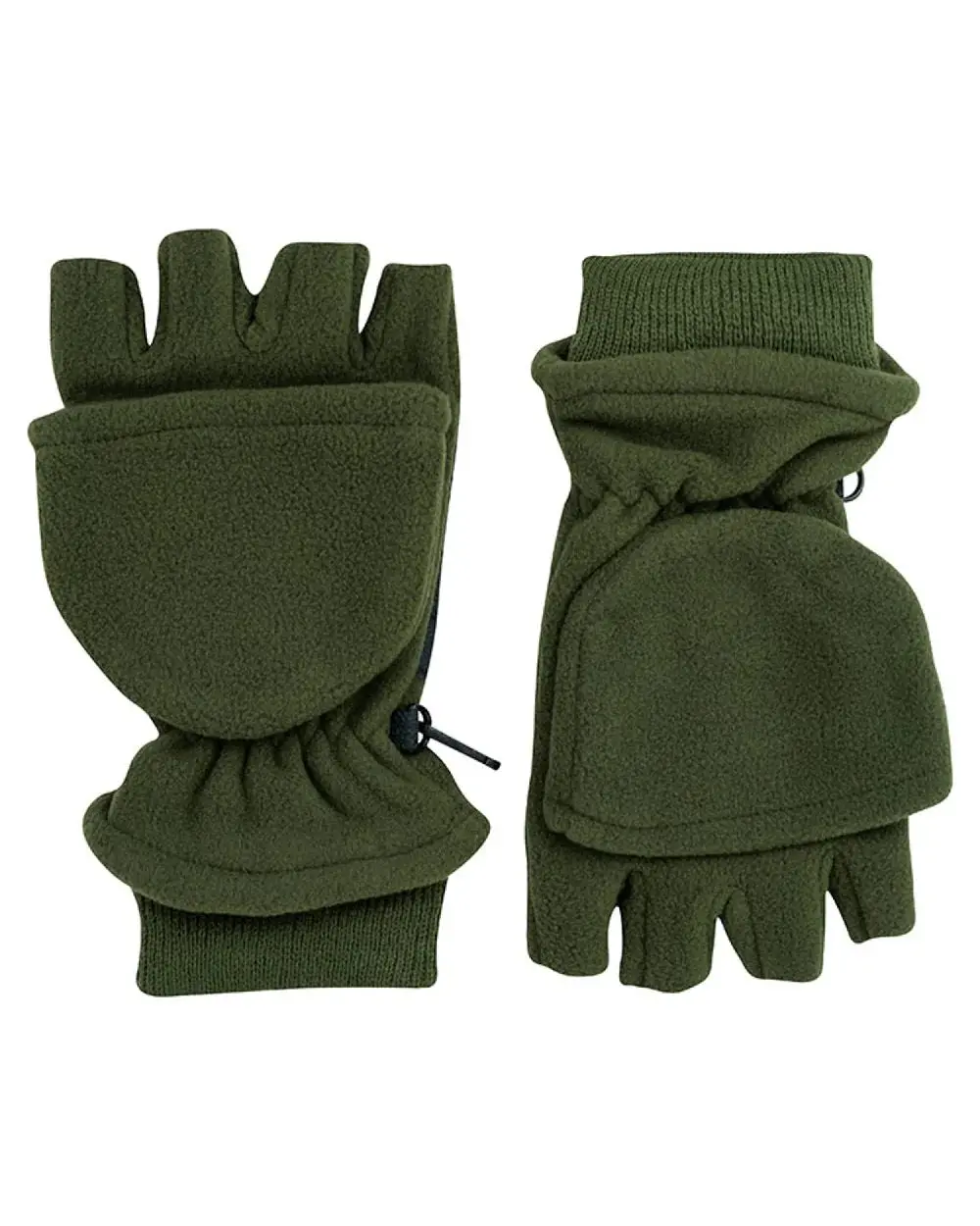 Jack Pyke Fleece Shooters Mittens - Green 1