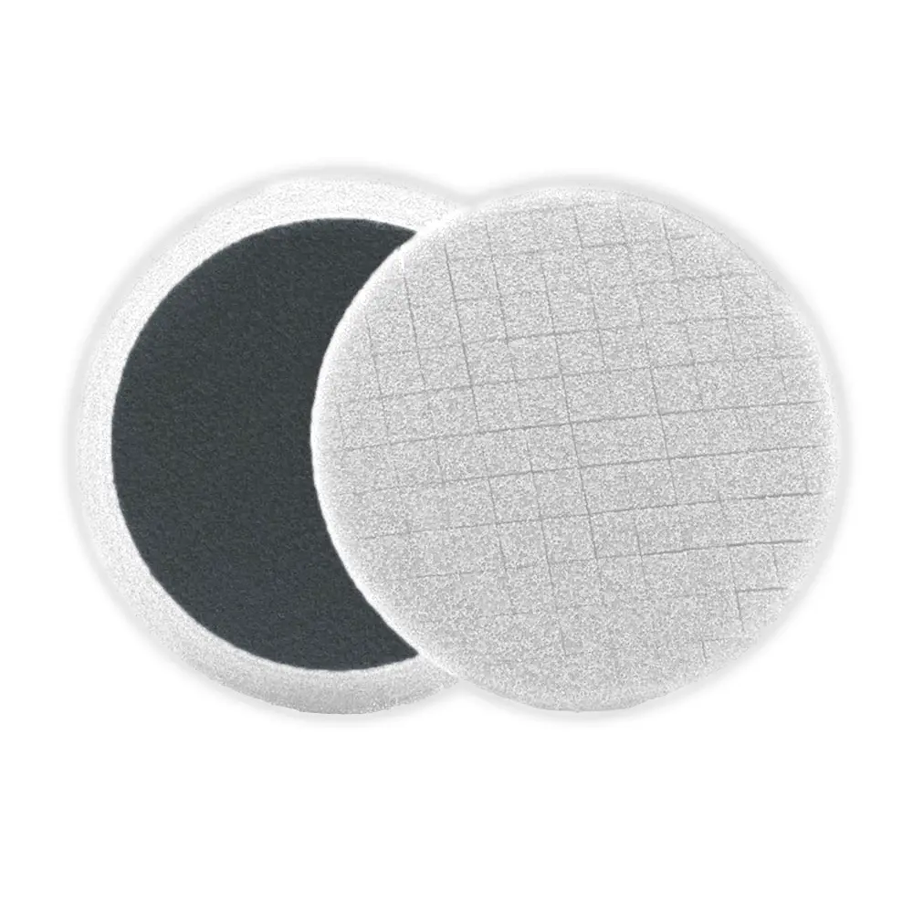 3D White Spider-Cut Foam Finishing Pad 6.5" Hook & Loop Heavy Cutting 1