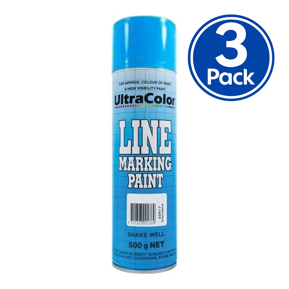 Ultracolor Line Marking Spray Paint Blue 500G Aerosol X 3 Pack 1