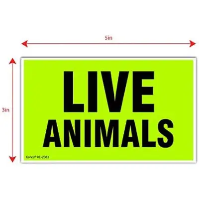 "Live Animals" Labels 1
