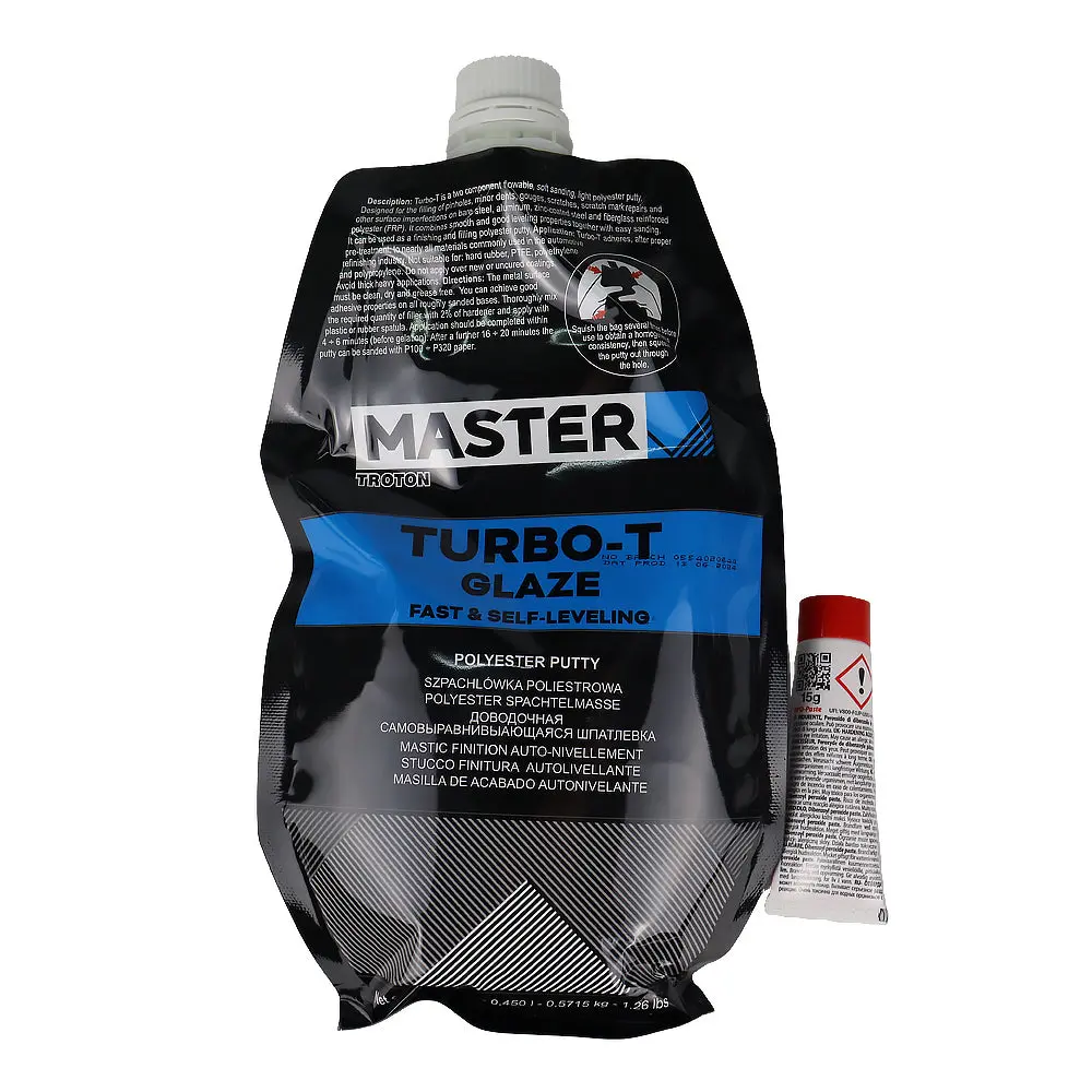 Troton Master Turbo-T Glaze With Hardener 570Gm Lightweight Finishing Filler 1