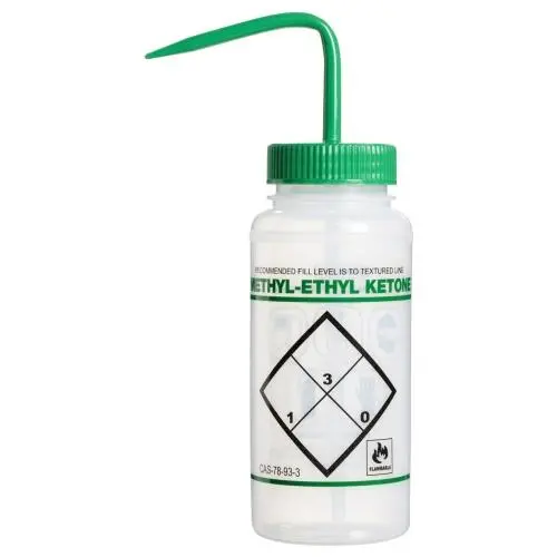 Wash Bottles, Safety Labeled, "Methyl Ethyl Ketone", 500 Ml 1