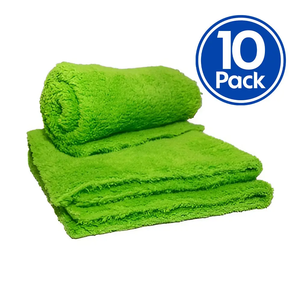 Purewax Green Buffing Cloth 400Mm X 400Mm X 10 Pack Edgeless Towel 1