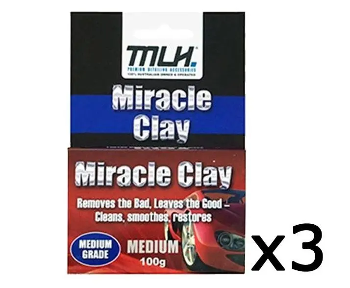 Mlh Miracle Clay Cleaning Block Medium Grade 100G 3 Pack 1
