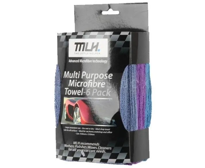 Mlh Multi Purpose Microfibre Towel X 6 Pack 1