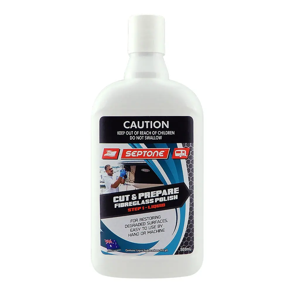 Septone Boatcare Marine Cut & Prepare Fibreglass Gelcoat Liquid Compound 500Ml 1