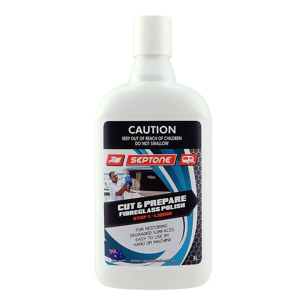 Septone Boatcare Marine Cut & Prepare Fibreglass Gelcoat Liquid Compound 1L 1