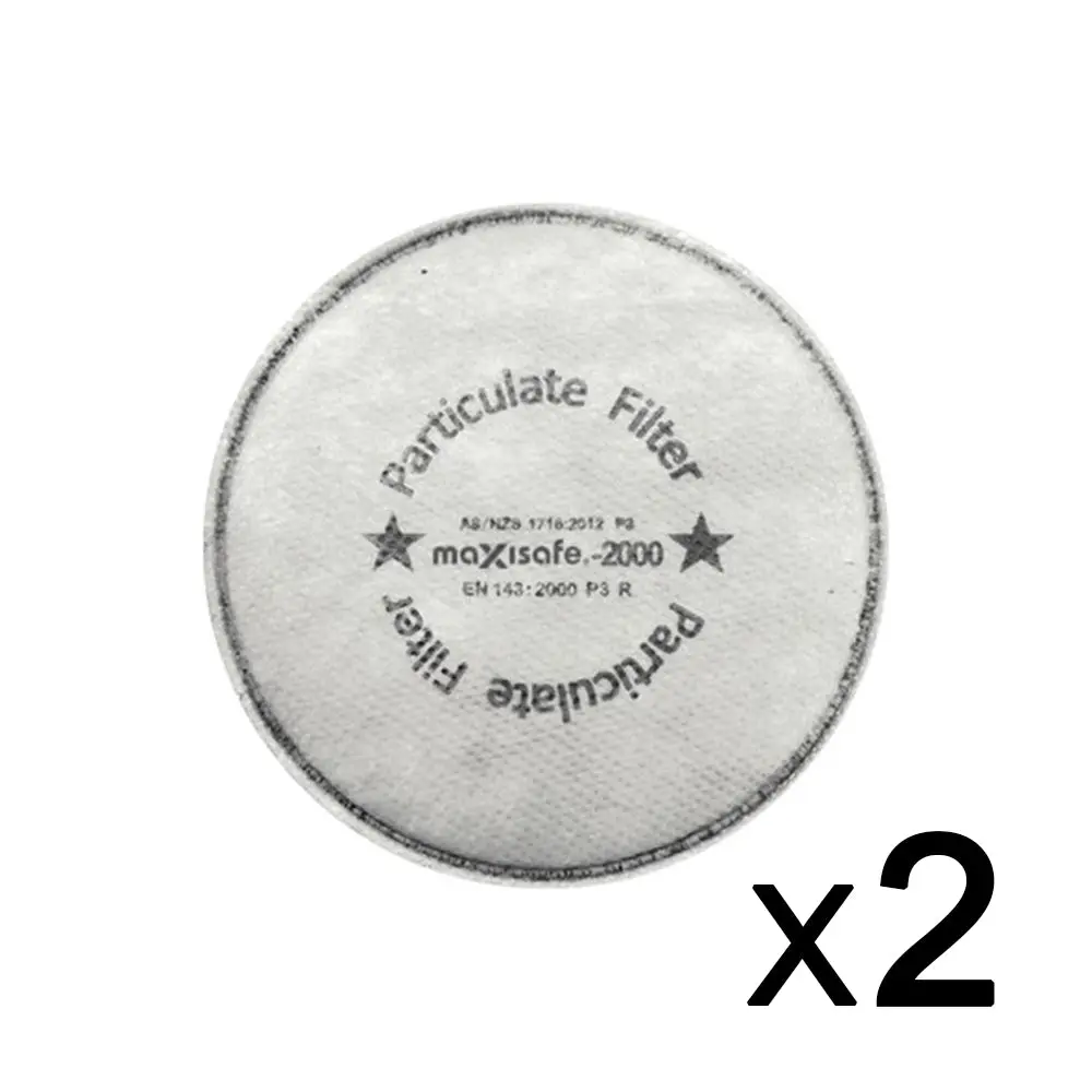 Maxisafe Maxiguard P3 Carbon Particulate Filter Pack Of 2 R2000-P3c Suit 3M 6000 & 7000 1