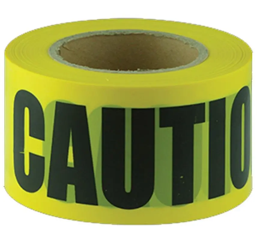 Maxisafe Black Yellow Caution Tape 100M X 75Mm Zoning Safety Marking Barricade 1