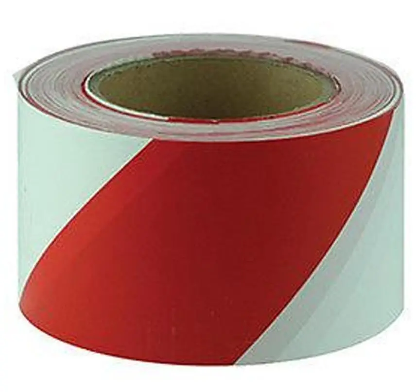 Maxisafe Red & White Barricade Tape - 100M Safety Barrier Stripe Danger 1