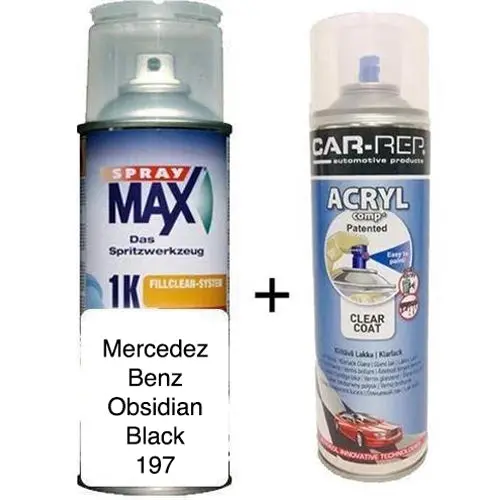 Auto Car Touch Up Can Mercedez Benz Obsidian Black 197 Plus 1K Clear Coat 1