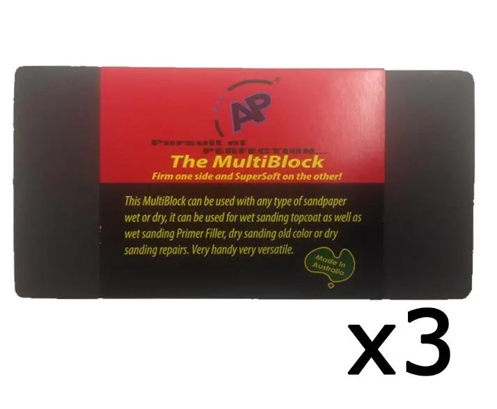 Amaxi Ap The Multiblock Double-Sided Hand Sanding Block 3 Pack 1