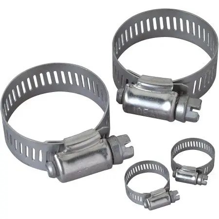 Hose Clamps, Stainless Steel, 0.50" - 1.06" 1