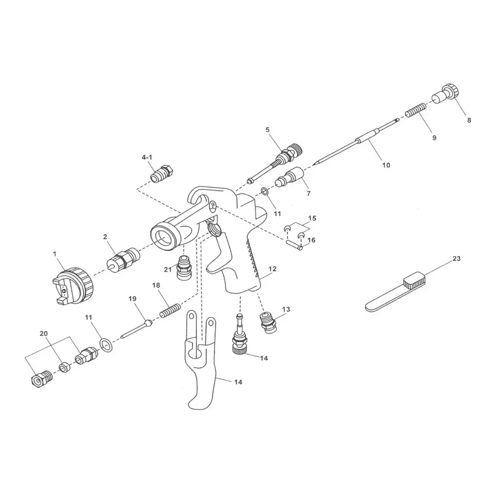 Anest Iwata 2Spray Reservice Kit Suit N77 Spray Gun 1.2-2.5 Mm Service Repair N77rsk 1