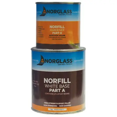 Norglass Norfill Epoxy Filler White Base + Hardener 1Kg 1