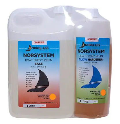 Norglass Norsystem Boat Epoxy Resin Base + Slow Hardener 1L 1