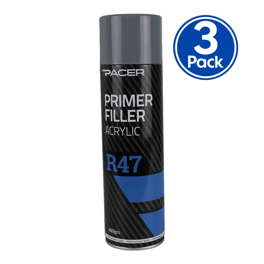 Pacer R47 Primer Filler Acrylic 400Gm High-Build Spray Primer Filler X3 1