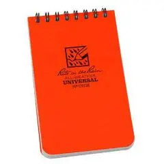 Rite-In-The-Rain - 3"X 5" Shirt Pocket, Top-Spiral, Notebooks, Orange, #Or35, Box Of 12 1