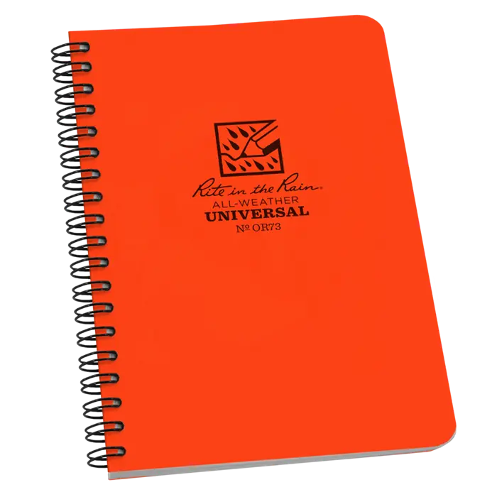 Rite-In-The-Rain - #Or73 Spiral Notebook, Universal Pattern, Orange 1