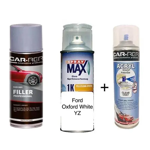 Auto Touch Up Paint Ford Oxford White Yz 1K Plus 1K Clear Coat & Primer 1