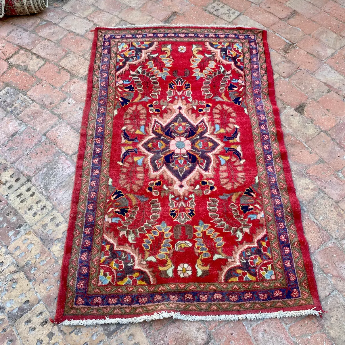 Hand Knotted Vintage Rug 1