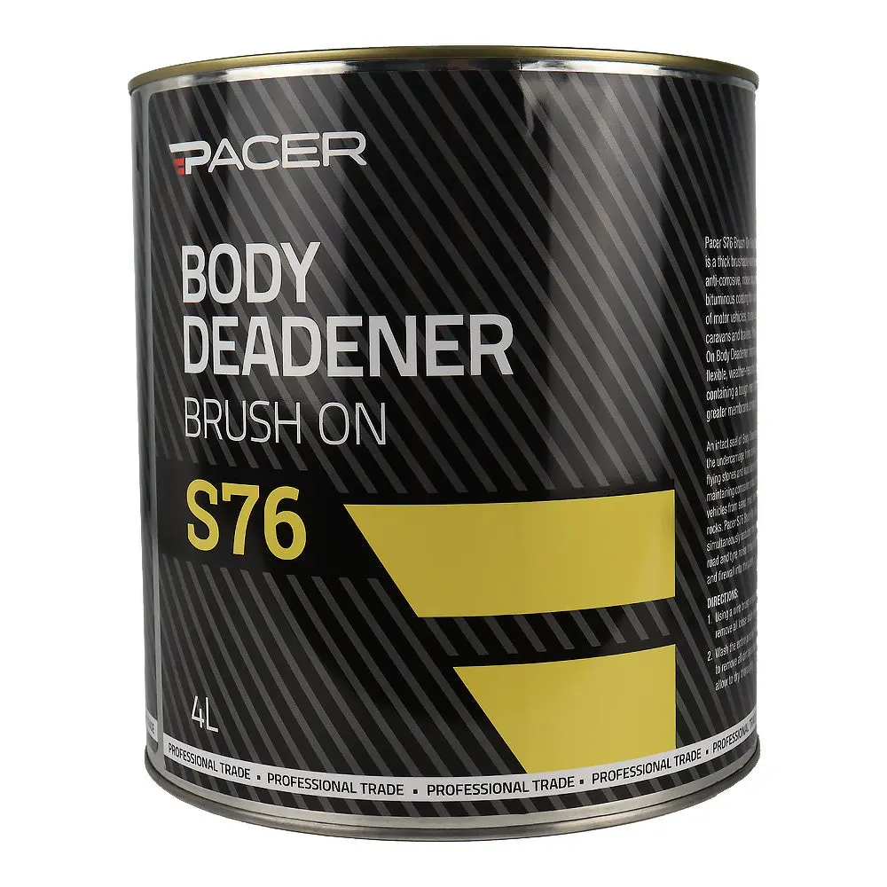 Pacer S76 Body Deadener Brush On 4L Sound Dampening Automotive Coating 1