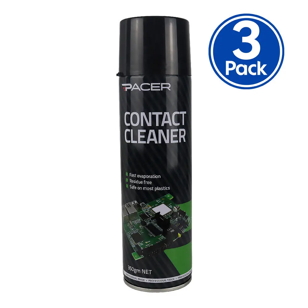 Pacer Contact Cleaner 350Gm Electrical Automotive Cleaner Spray X3 1