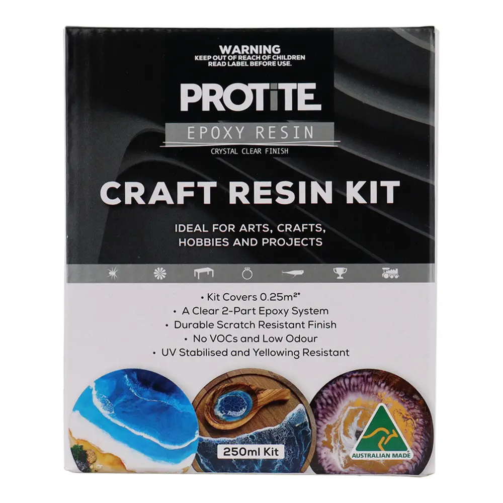 Protite Epoxy Craft Resin 250Ml Kit Clear 2 Part System 1
