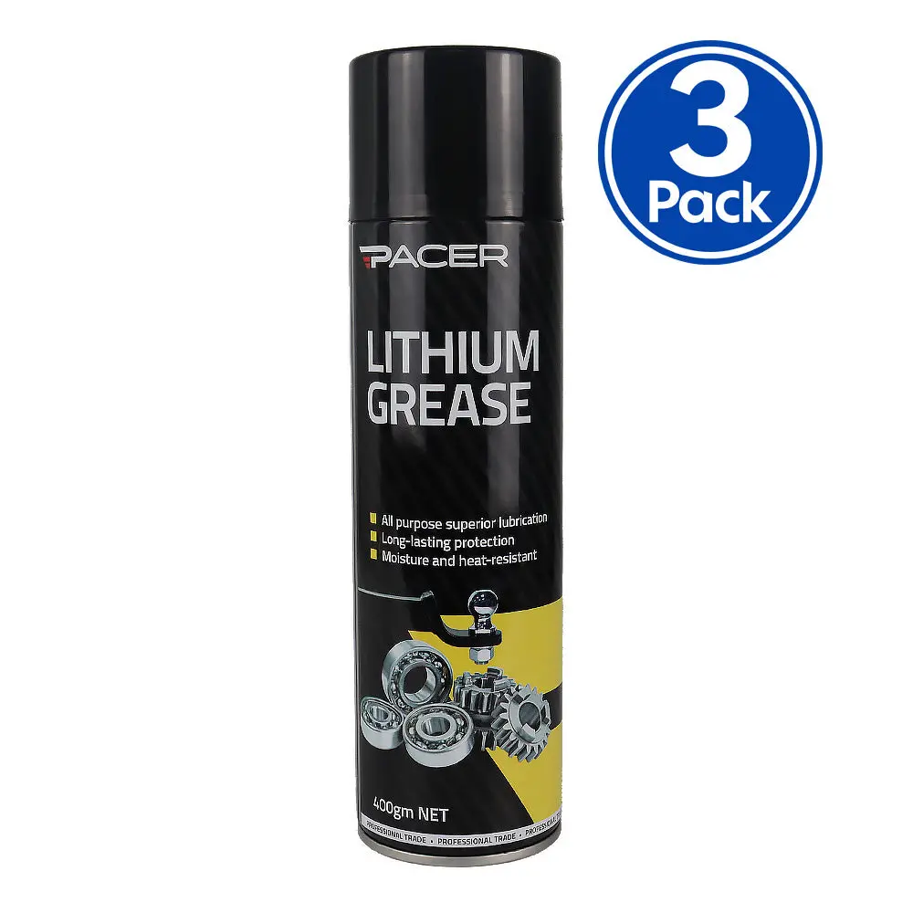 Pacer White Lithium Grease 400Gm High-Performance Lubricant X3 1