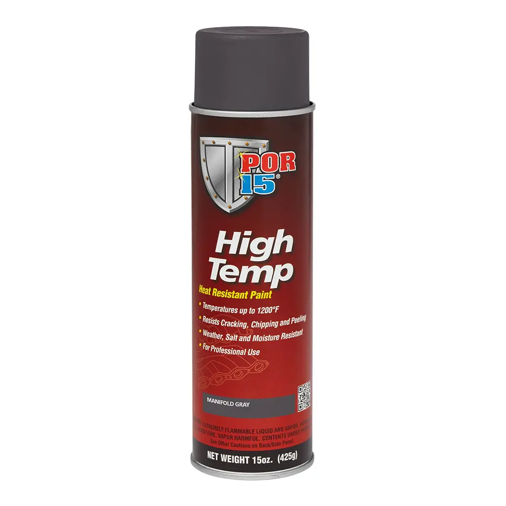 Por15 High Temp Paint 425G Manifold Grey Aerosol 1200°F Heat Resistant Spray 1