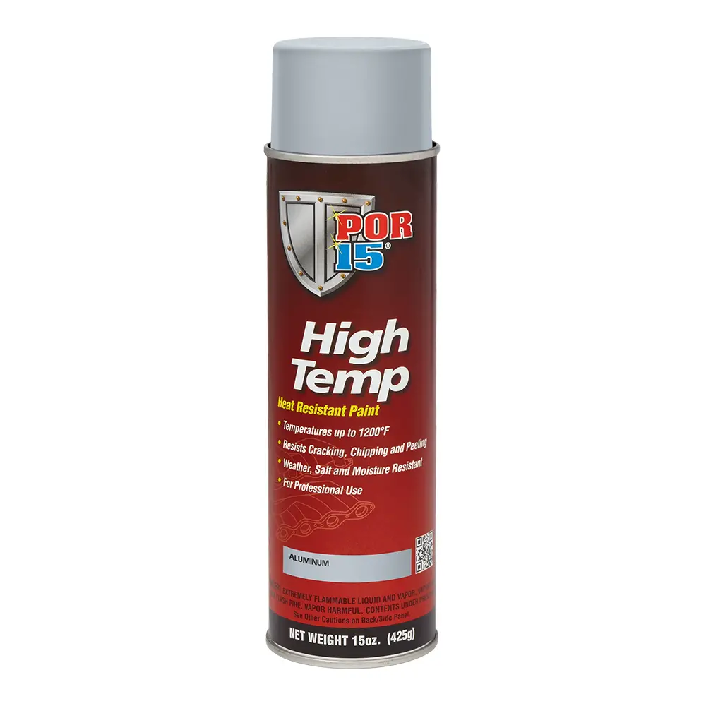 Por15 High Temp Paint 425G Aluminium Aerosol 1200°F Heat Resistant Spray 1