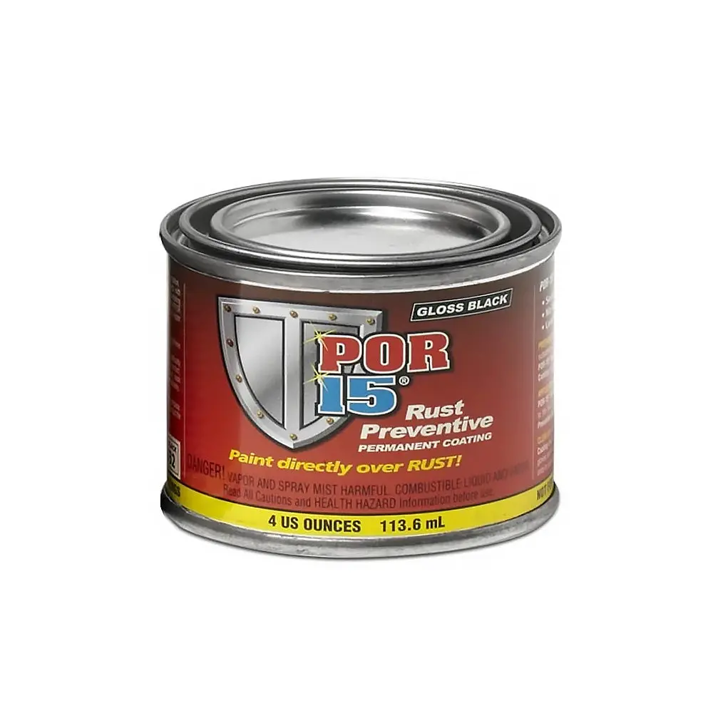 Por15 Stop Rust Gloss Black Permanent Rust Protection Prevention 113.6Ml Paint 1