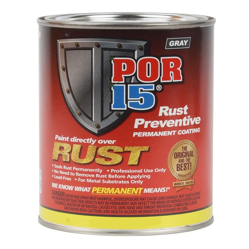 Por15 Rust Preventive Coating 473Ml Grey Permanent Coating Paint 1