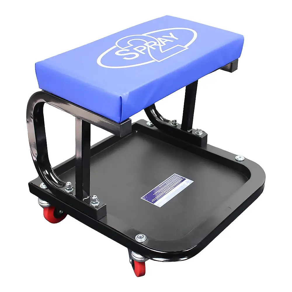 2Spray Painters Seat With Wheels & Tray Mobile Workshop Stool 1