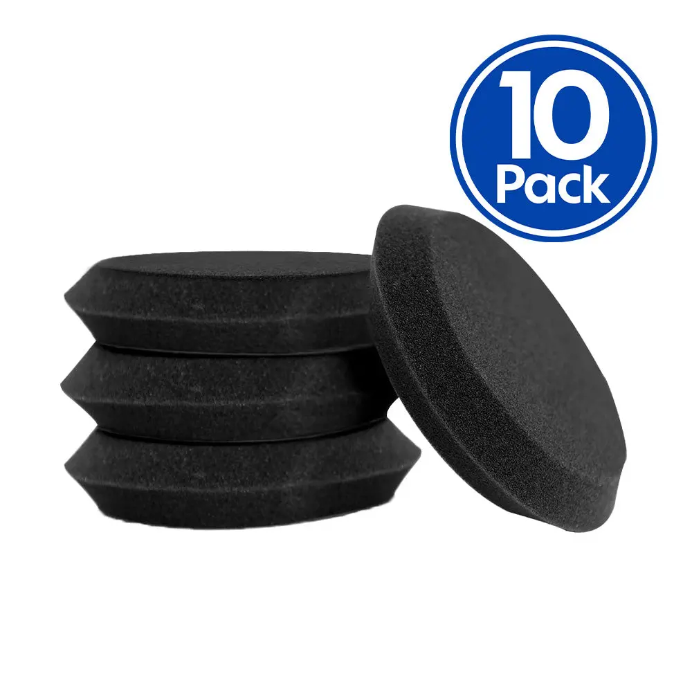 Purewax Black Foam Applicator Pad 4.5" X 10 Pack Super Soft 1