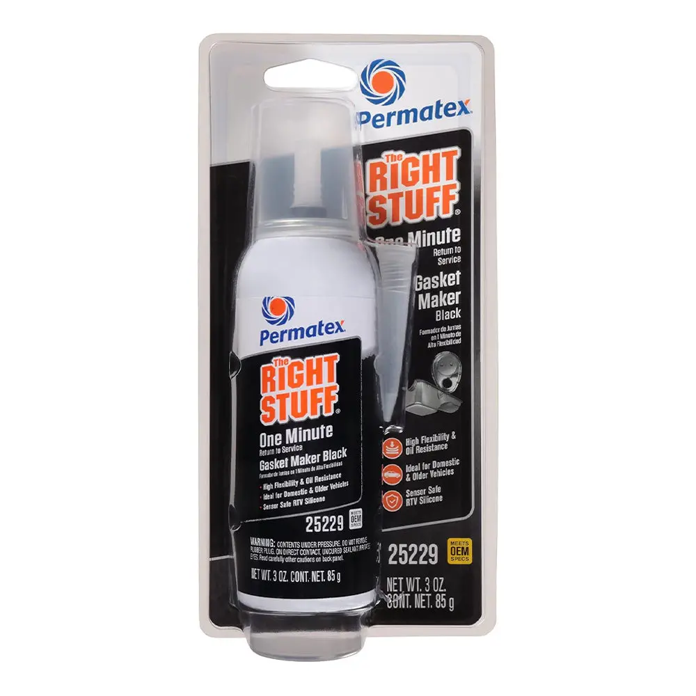 Permatex The Right Stuff 1 Minute Gasket Maker Black 85G Aerosol Px25229 1