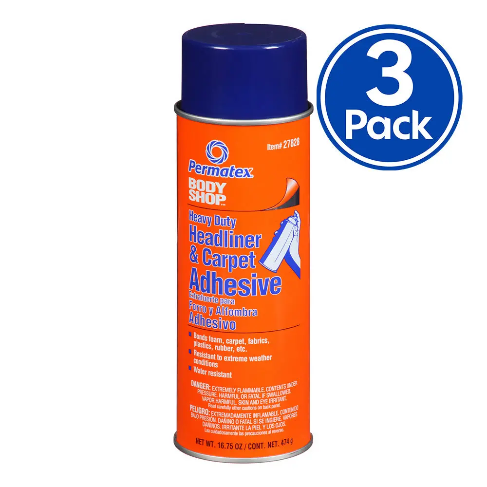 Permatex Heavy Duty Headliner Carpet Adhesive Aerosol 474G Px27828 X 3 Pack 1