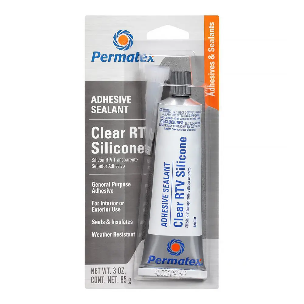 Permatex Clear Rtv Silicone Adhesive Sealant 85G Tube Px80050 1