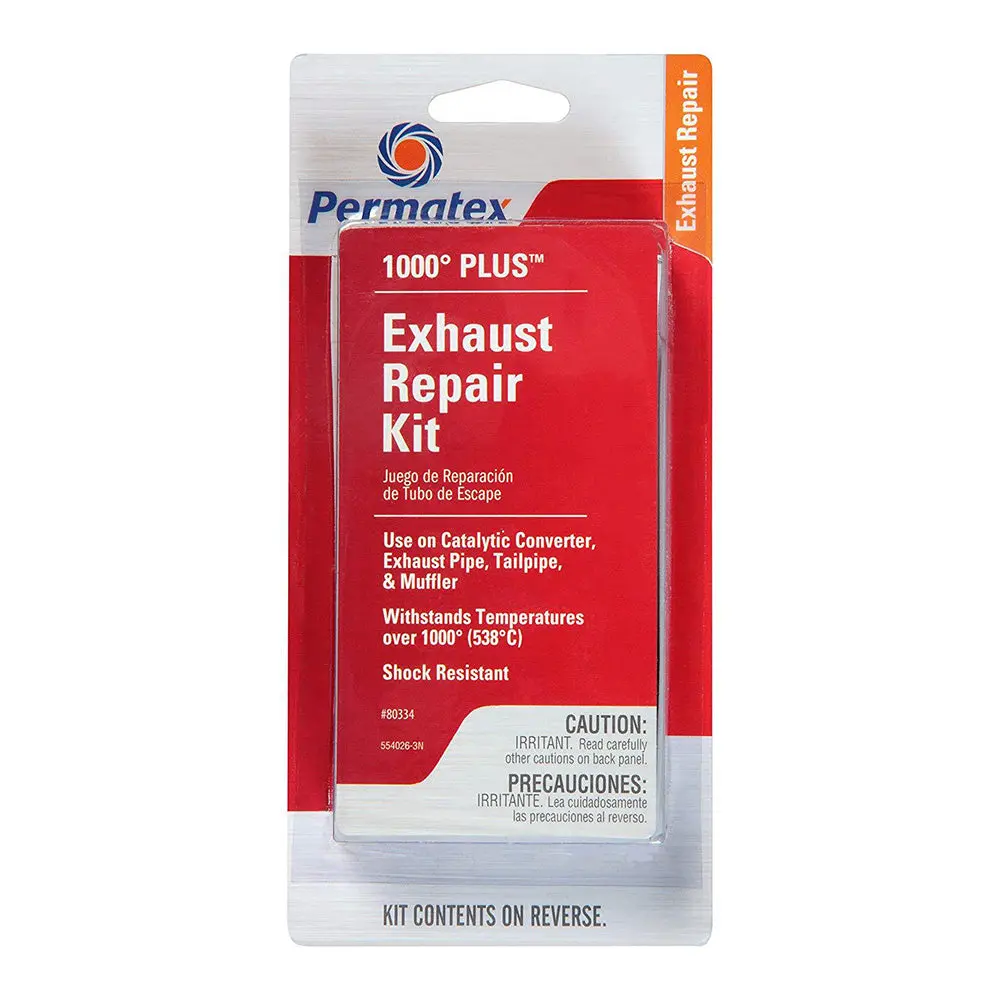 Permatex 1000 Plus Exhaust Repair Kit Fixes Split Cracked Mufflers Px80334 1
