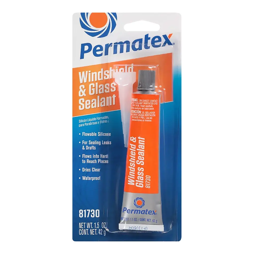 Permatex Flowable Silicone Windshield & Glass Sealer 42G Tube Px81730 1