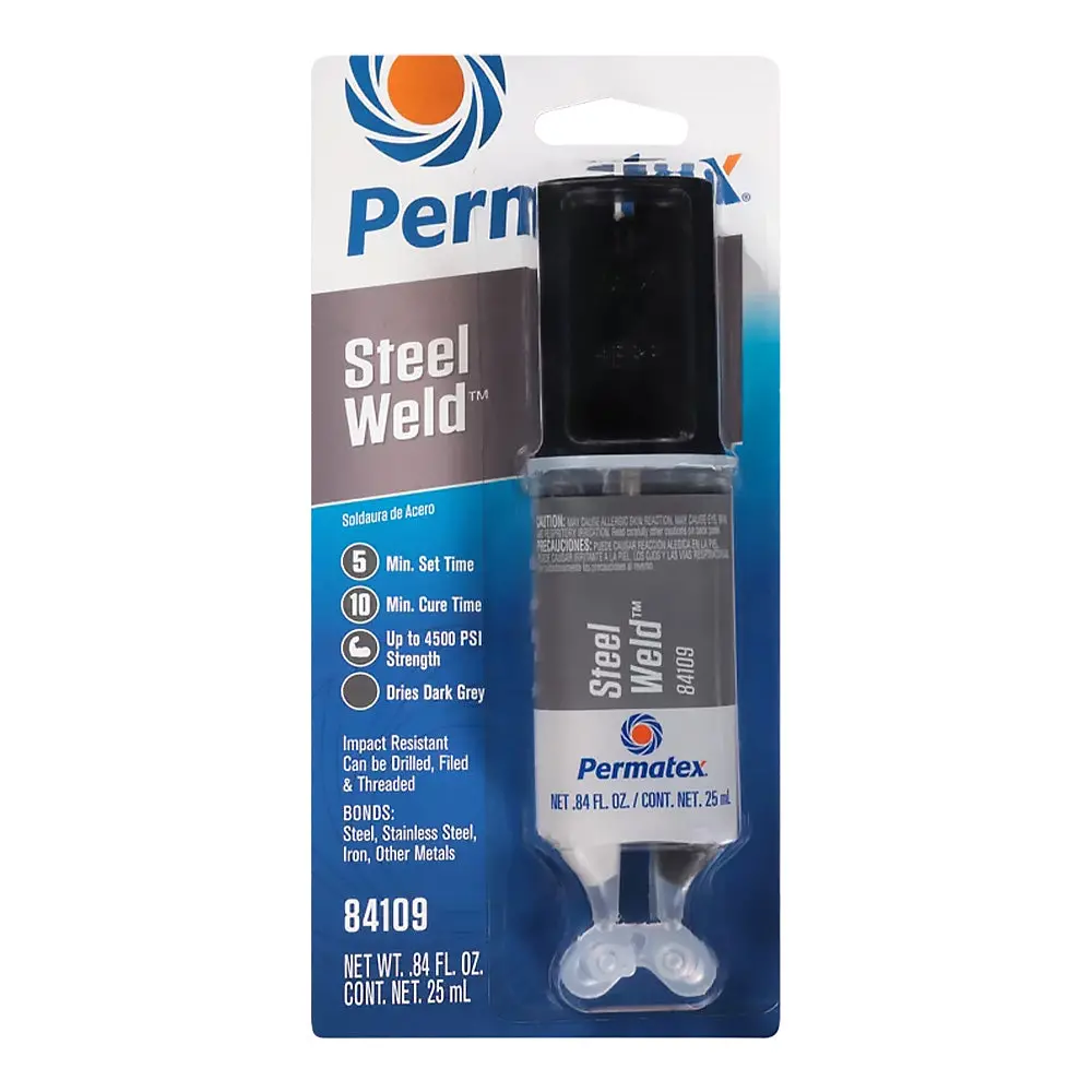 Permatex Steel Weld 2 Part Epoxy Syringe 25Ml Px84109 1