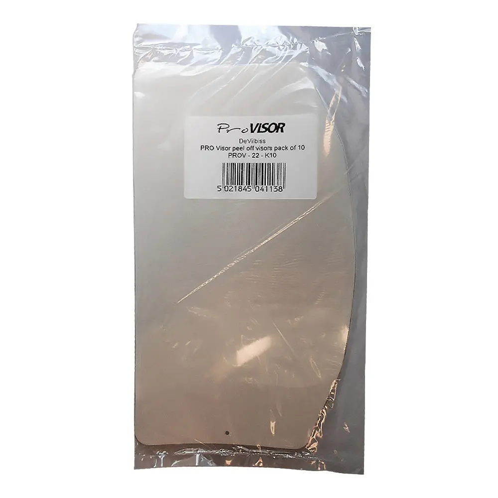 Devilbiss Pro Visor Peel Off Visors Prov-22-K10 X 10 Pack To Suit Prov-600 Mask 1